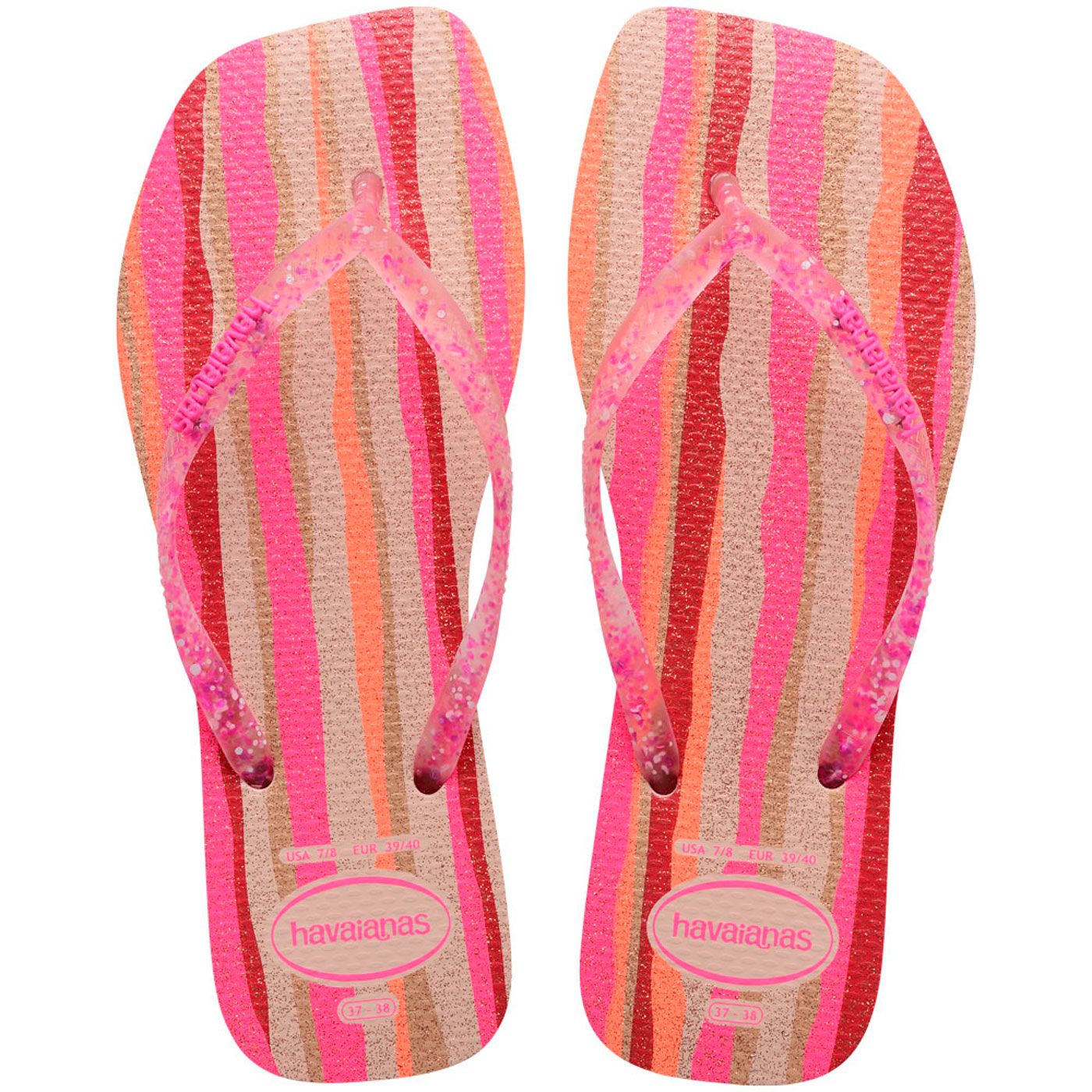 Chinelos Havaianas Slim Square Folia