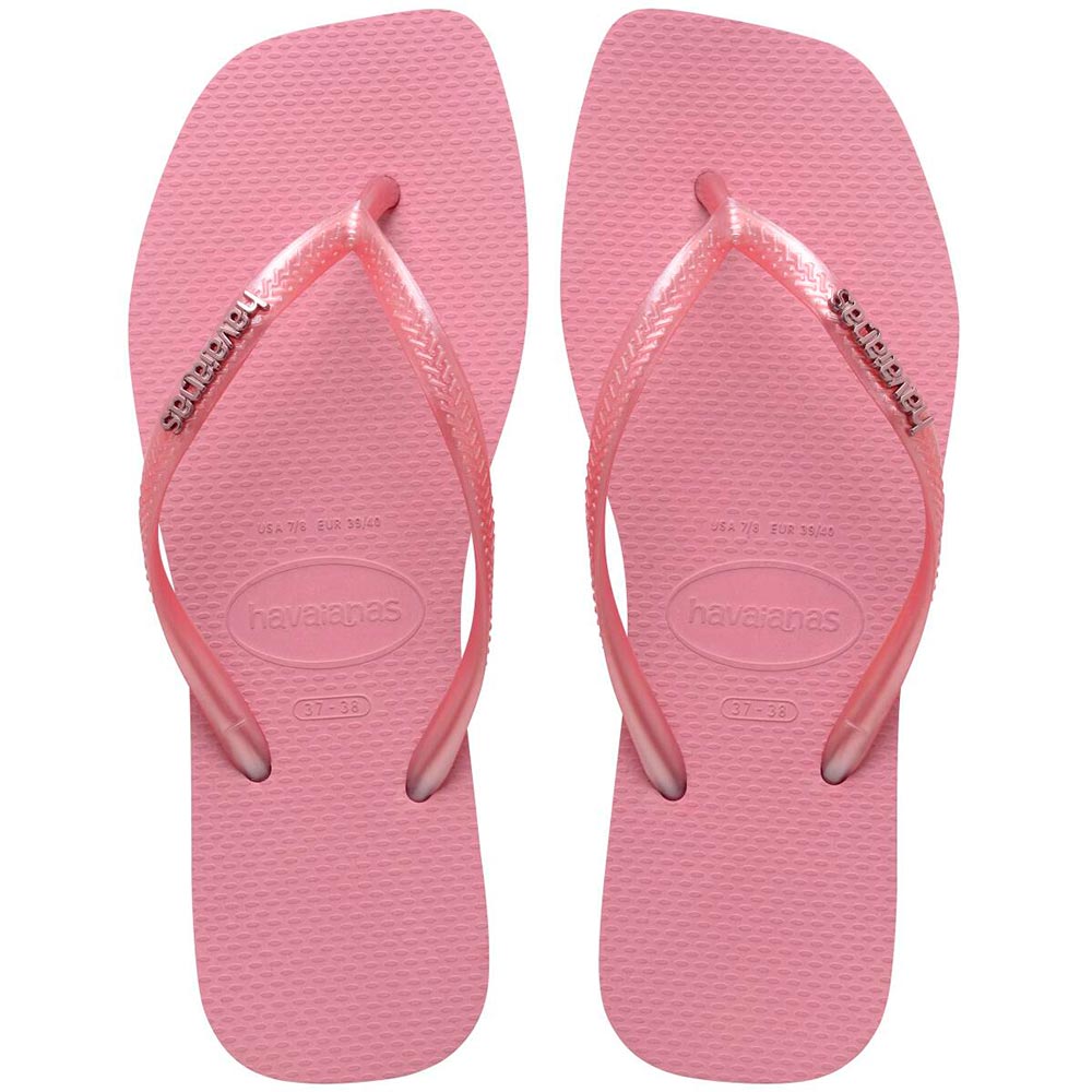 Chinelos Havaianas Slim Square Logo Metallic