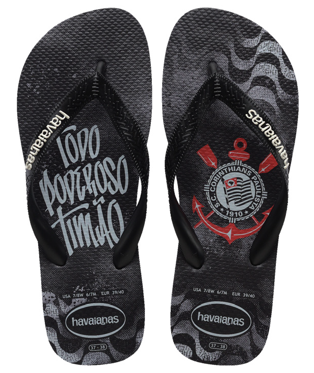 Chinelos Havaianas Top Times Corinthians